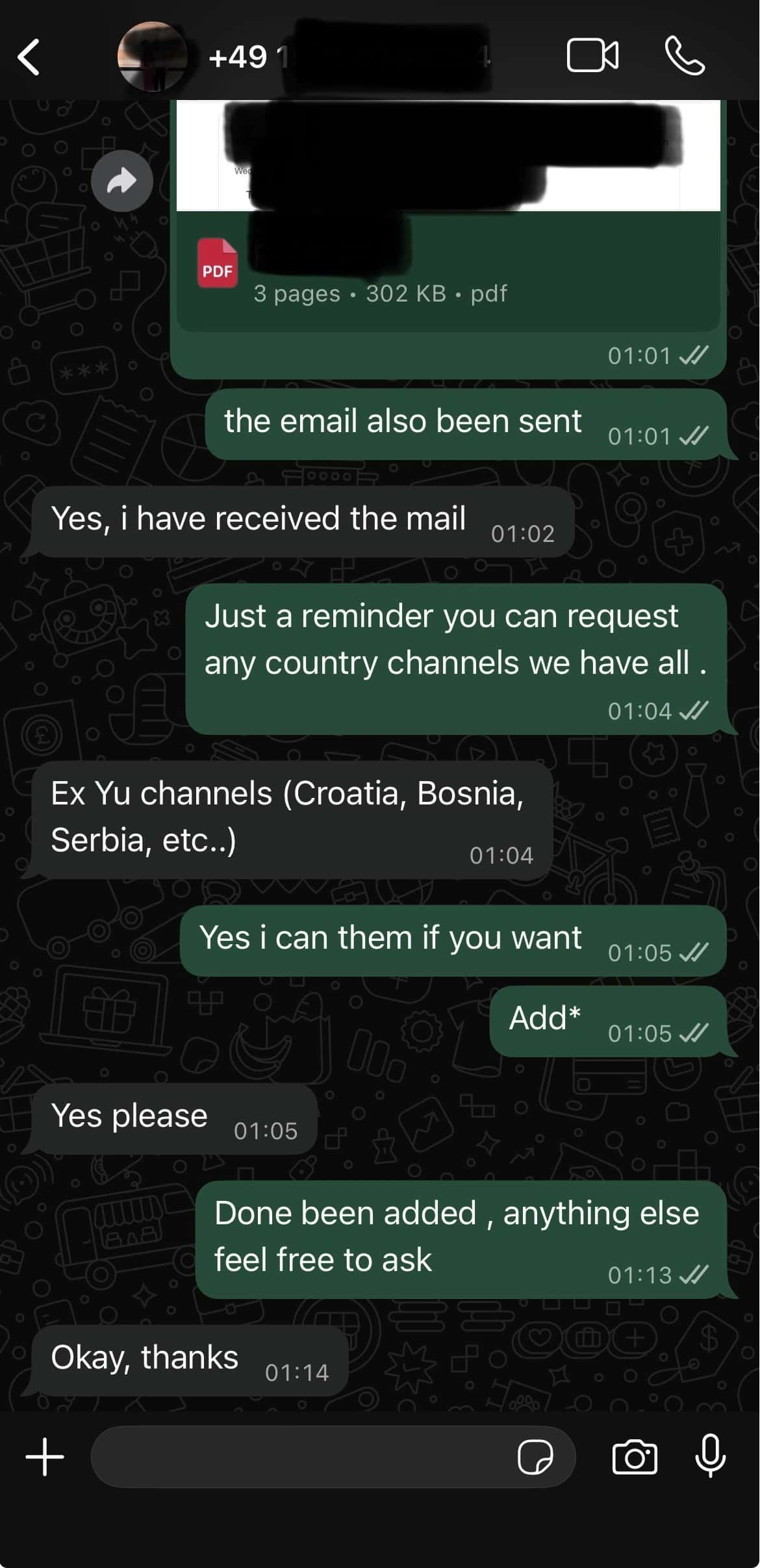Email support feedback